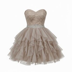 Pale Gold Strapless Stunning Special Occasion Prom etc